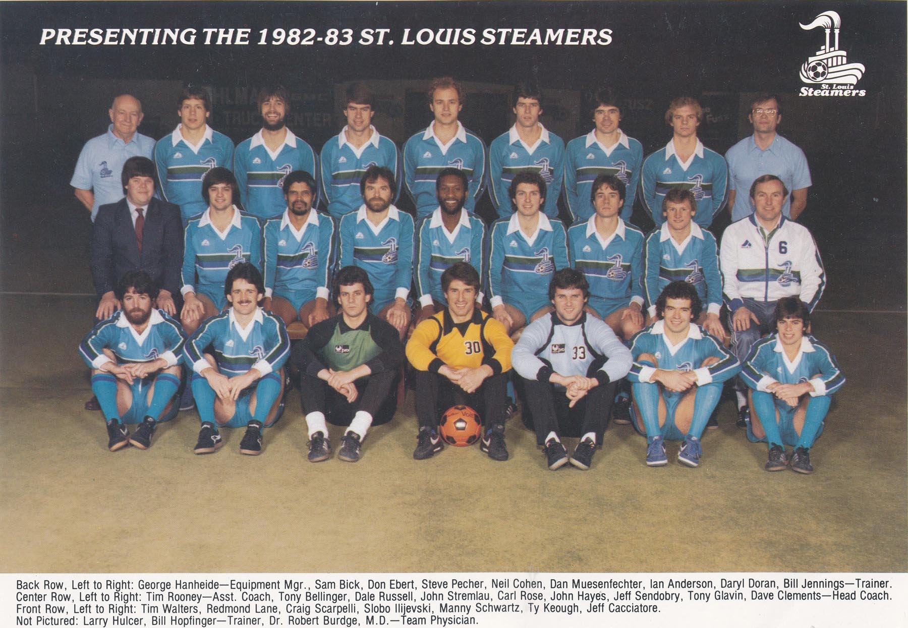 MISL St. Louis Steamers Rosters-